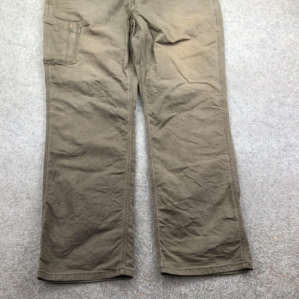 Ariat Rebar Pants Mens 40x32 Brown Canvas Carpenter Relaxed Straight Workwear M4